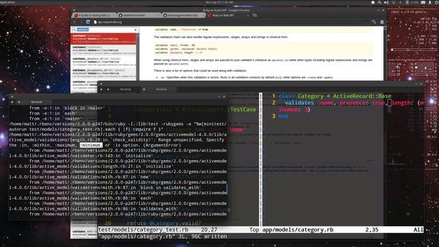 Rails4 - 0008 - Testing Basics (w/ Minitest) смотреть онлайн