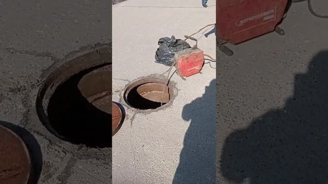Прочистка наружной системы канализации, прочистка колодца