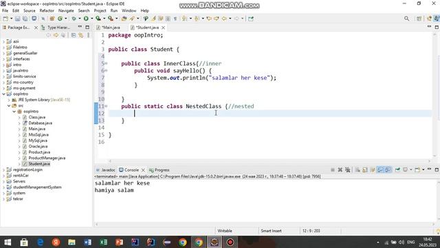 22.Dərs - Javada İnner və Nested Class смотреть онлайн