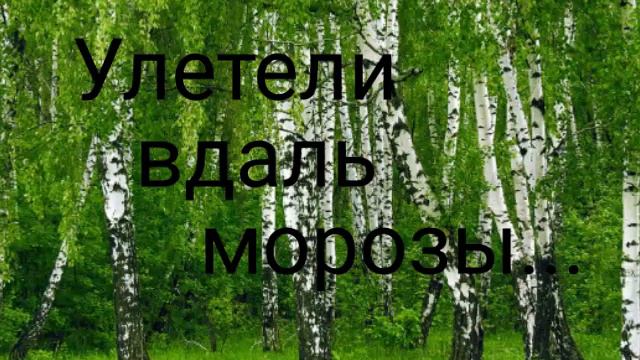 Улетели вдаль морозы... Христианская песня. смотреть онлайн
