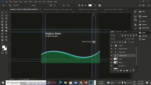 professional business card design in photoshop Bangla tutorial смотреть онлайн