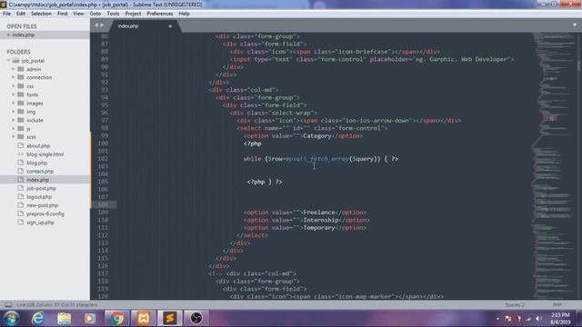 Online Job Portal Project In PHP - Php Project Tutorial (Hindi) - 18