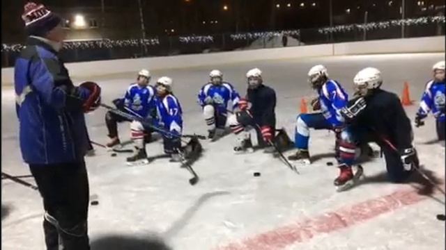 Элементы из программы начальной подготовки хоккея