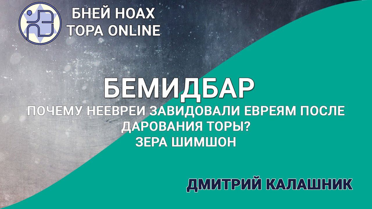 Почему неевреи завидовали евреям после Дарования Торы? Зера Шимшон 3. Недельная глава Бемидбар