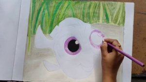 How to draw Anime// Disney characters// fish //nemo// Dory// pastel colour