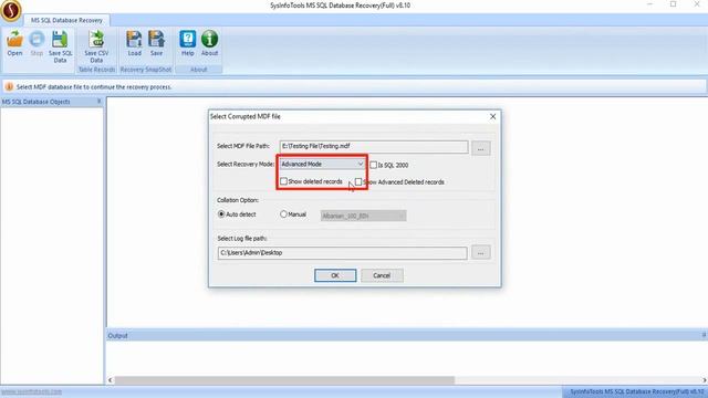 How to repair corrupt SQL Database MDF File with SysInfo SQL Database Recovery software