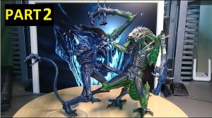 Comparison! 2016 Neca Gorilla Alien vs Mantis Alien, Series 10, from Kenner Tribute Line!