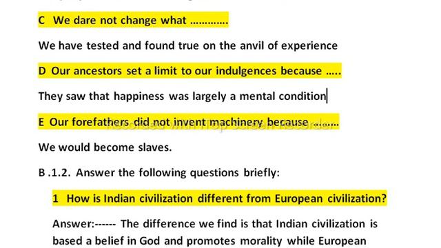 class12th।।Bihar Board।। first chapter।। Indian civilization and culture by Mahatma Gandhi।।