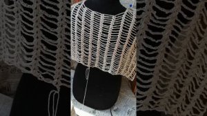 Вяжу топ. Сетка, крючок, хлопок