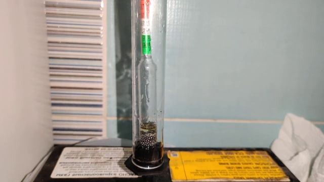 Замер плотности электролита аккумулятора Panasonic 55D23L после 1 го КТЦ смотреть онлайн