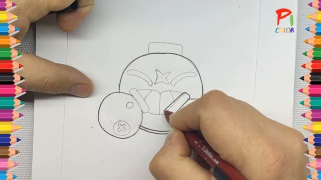 Как нарисовать Эмодзи Тик - БРАВЛ СТАРС - How to draw Emodji Tick - BRAWL STARS