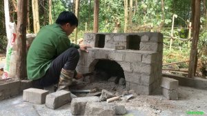 Finish building a brick and cement kitchen for cooking,farm life,build daily life