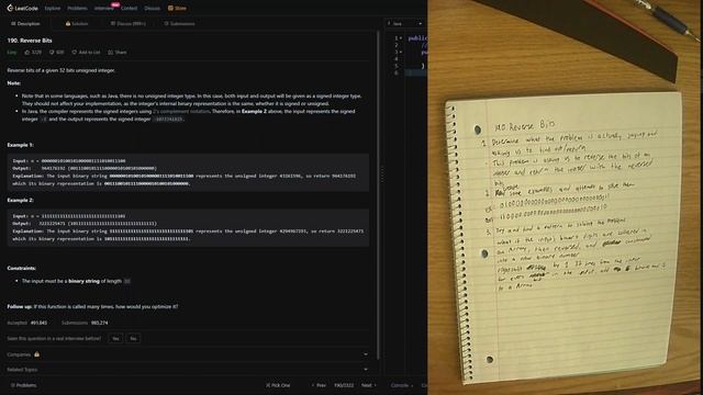 A beginner example to solving algorithmic problems | Leetcode problem 190 | Reverse Bits смотреть онлайн