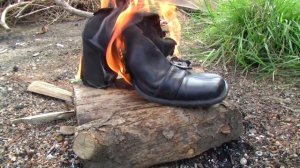 Dockers heel boot burn down