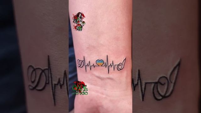 Heart with names tattoo #shorts