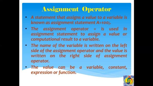 Expression || Assignment Operator || Lvalue and Rvalue In C Language