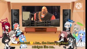 Random Students of BA react to "Heavy" from "TF2" by Valve (part 6/10) (short) | Gacha club