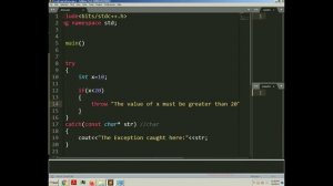 Exception Handling: Handling Character type Exception in C++ | throw & catch char type Exception