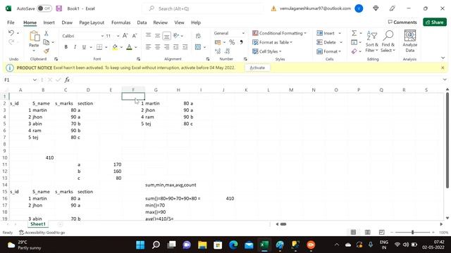 8.Aggregate functions and Operators in SQL server