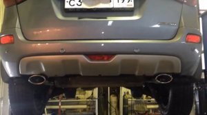 Глушитель Рено. Тюнинг . Разводка глушителя на две стороны Рено Колеос.