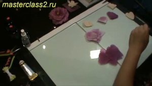 Цветы из ткани. Мастер класс Пион из ткани. Часть 4