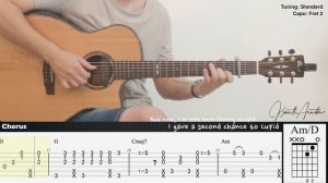 Cupid (Twin Version) - FIFTY FIFTY | Fingerstyle Guitar | TAB + Chords + Lyrics
