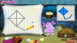 ЛУНТИК УЧИТСЯ РИСОВАТЬ. Часть 5. Рисуем геометрические фигуры. Мультик - игра для детей.