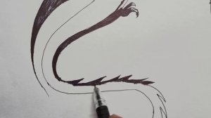 how to draw dragon tattoo drawing timelapse