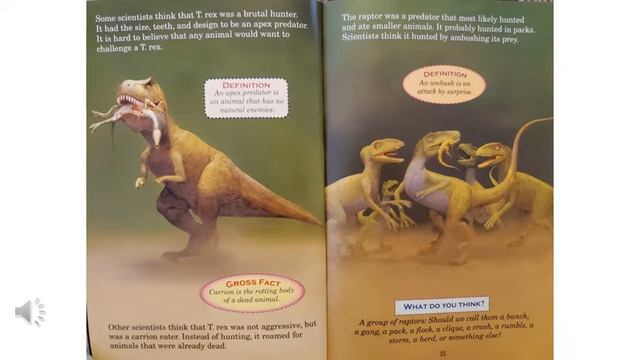 Ms. Julie reads "Who Would Win? T-Rex or Velociraptor?" смотреть онлайн