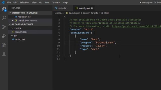#2.2 Dart - Hello World Program | Dart for Flutter