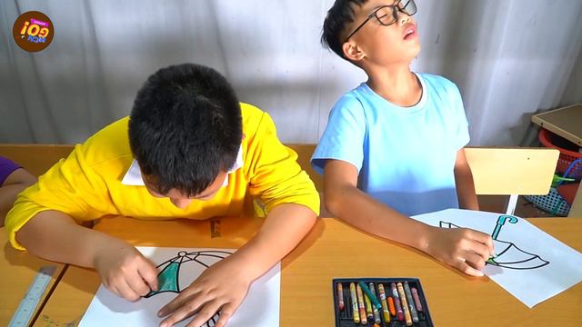 HCN Go School Learn Color UMBRELLA ! Kids & Teacher have fun playtime with color