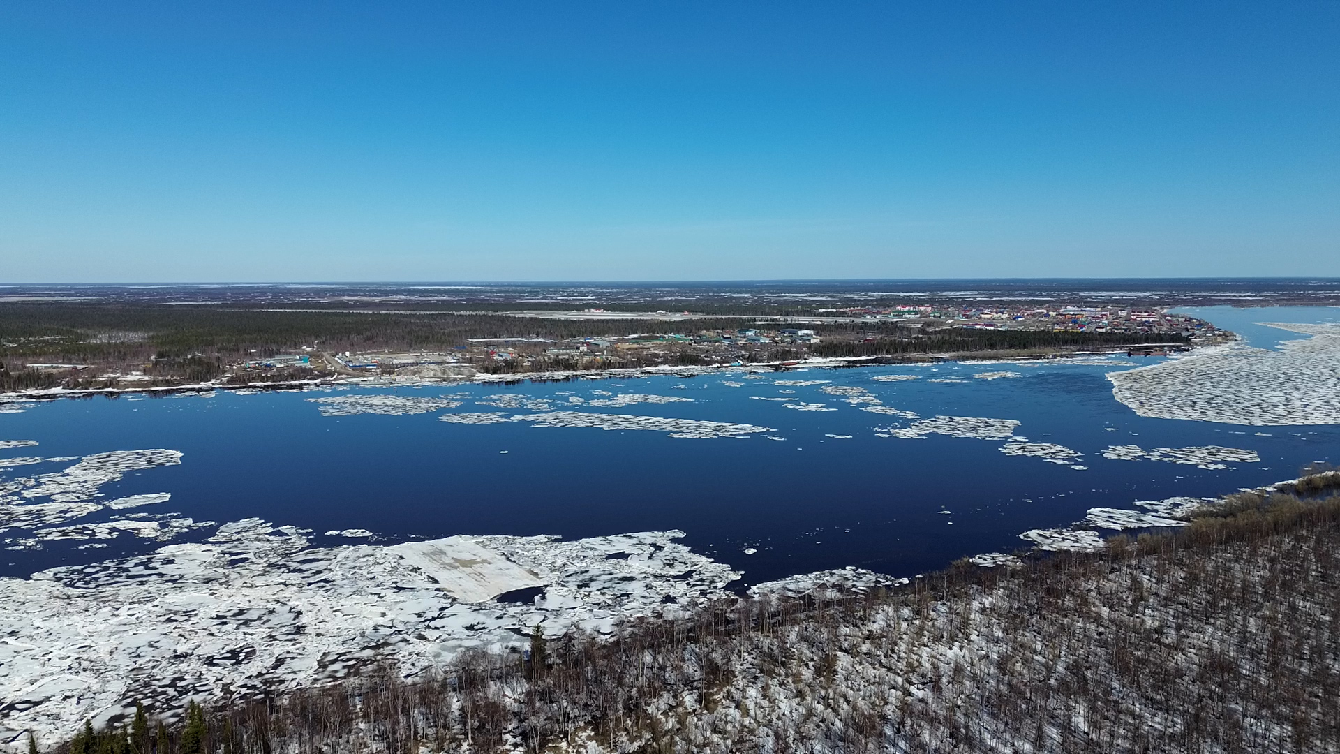 Зарисовка - Ледоход на реке Таз