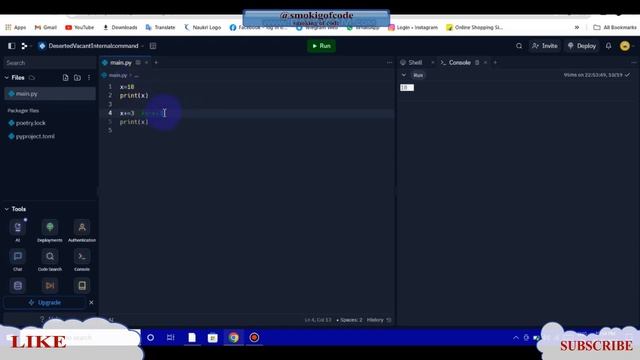 (18).Assignment Operator in Python ( @smokingofcode  ) #python #coding