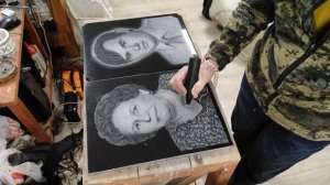 Устраняем пятна на портрете ручной гравировкой