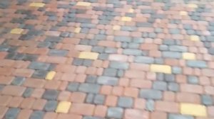 Укладка тротуарной плитки старый город три цвета Обзор объекта
