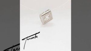 Колье на леске из серебра с фианитом  "Апогей" Toccata jewelry ОК412-0007-310-40