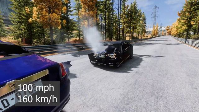 ROLLS-ROYCE vs MERCEDES S-CLASS W221 Crash test BeamNG drive смотреть онлайн