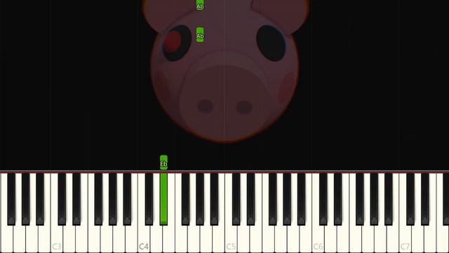 Piggy Roblox - Kamosi Theme - VERY EASY Piano tutorial смотреть онлайн