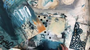 Making Collage Paper with Stencils