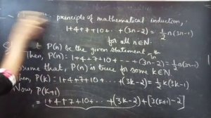 1+4+7+10+....+(3n-2)=(1/2)n(3n-1) #MathematicalInduction L375 @MathsPulseChinnaiahKalpana