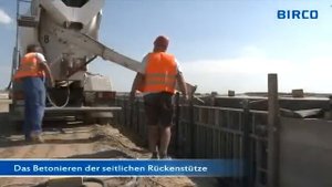 Монтаж бетонных водоотводных лотков