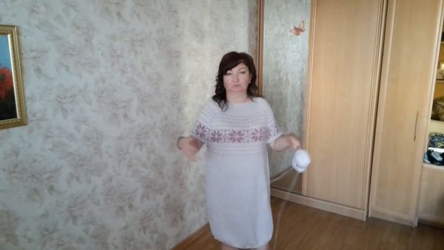 Платье в технике жаккард/вязание спицами. смотреть онлайн