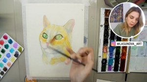 КАК НАРИСОВАТЬ КОТА? Акварель мастер класс (простые рисунки).