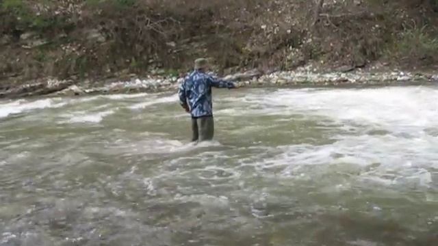 Снегоболотники в реальных условиях, горная река