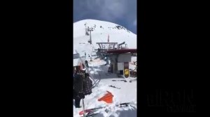 Жесть! 18+! Подъемники в Гудаури! Несчастный случай.. Авария на канатке.
