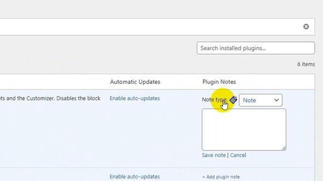 How To Add Plugin Notes in WordPress