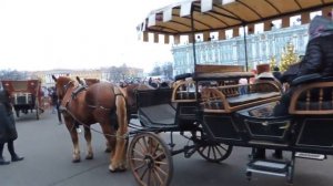 Видео для Детей - Новогодняя карета и лошадки