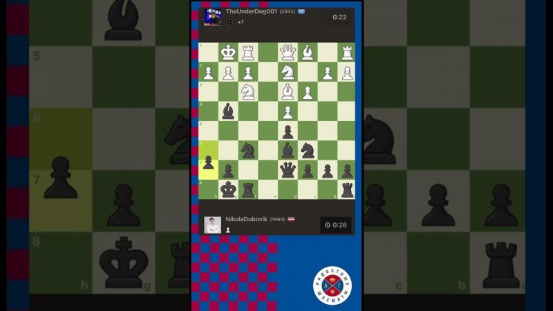 РАЗГРОМ 2503 В 18 ХОДОВ! // НИКОЛАЙ ДУБОВИК #chess #shorts #шахматы