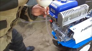 Замена моторного масла на мотоблоке Нева после обкатки