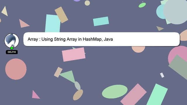 Array : Using String Array in HashMap, Java смотреть онлайн